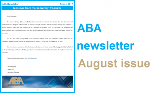 ABA newsletter – August issue