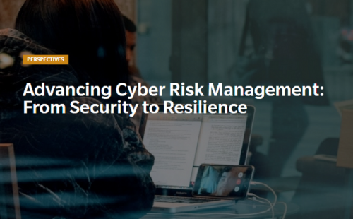 Advancing Cyber Risk Management: from security to resilience
