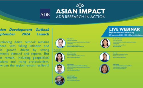 ADB webinar on Asian Development Outlook on 25 September 2024